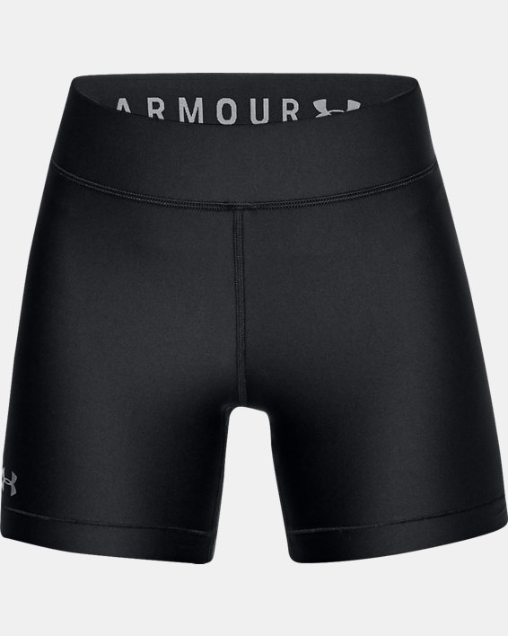 Women's HeatGear® Armour Shorts - Mid, Black, pdpMainDesktop image number 4